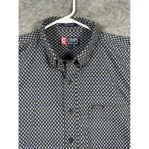 CHAPS Ralph Lauren Mens XL Button Down Shirt Long Sleeve Patterned Casual‎